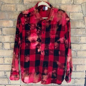 Acid wash flannel